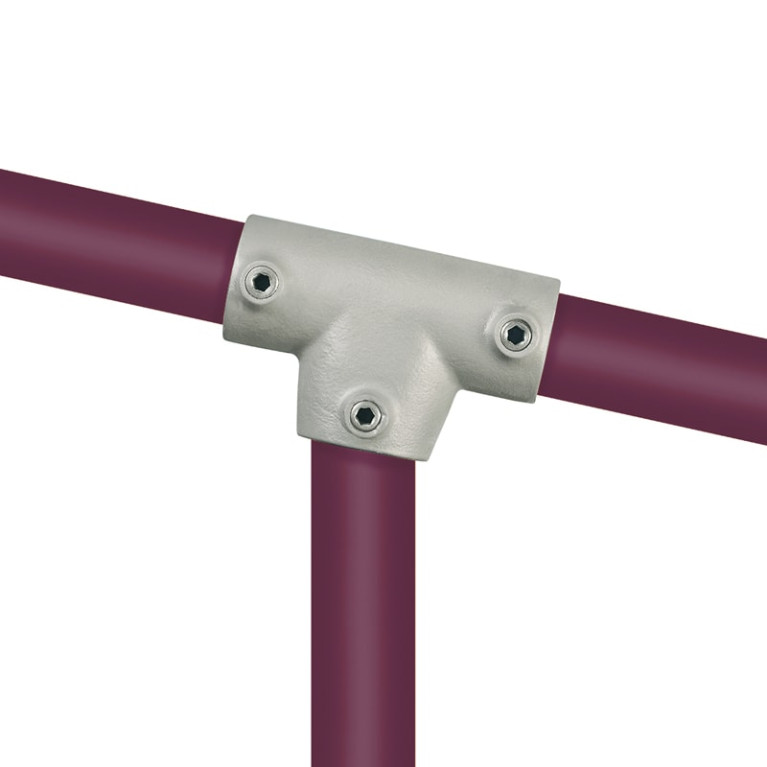 Buiskoppeling lang T-stuk variabele hoek 48,3mm