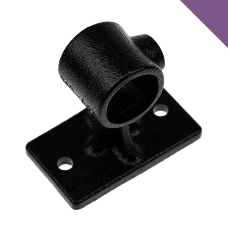 Buiskoppeling Leuningdrager Zwart - 48,3mm