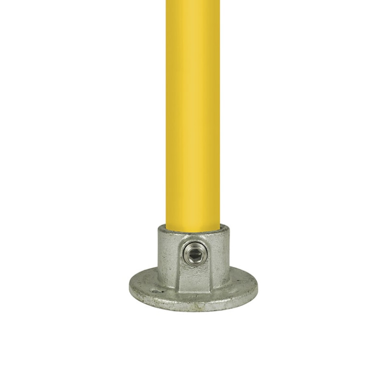 Buiskoppeling voetplaat rond - 33,7 mm