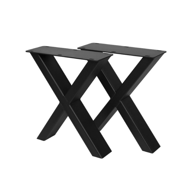 Stalen Onderstel X-mini 8x4 cm Zwart (set van 2)