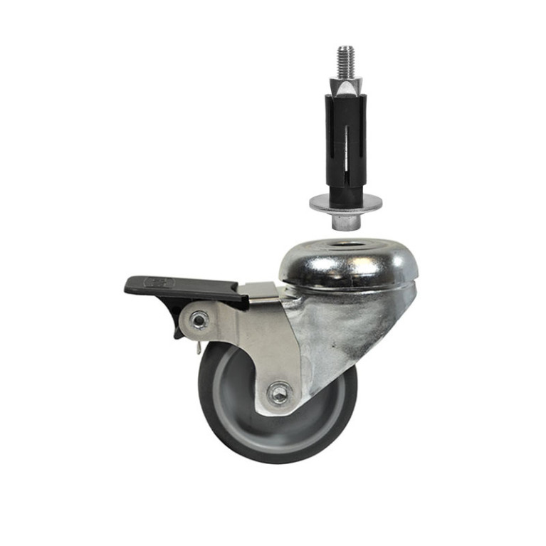 Buiskoppeling Zwenkwiel met Rem 50mm met expander