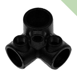 Buiskoppeling 3-Weg Kniestuk 90⁰ Zwart - 26,9mm