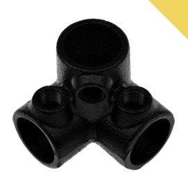 Buiskoppeling 3-Weg Kniestuk 90⁰ Zwart - 33,7mm