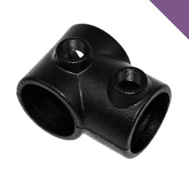 Buiskoppeling Kort T-stuk Zwart - 48,3mm