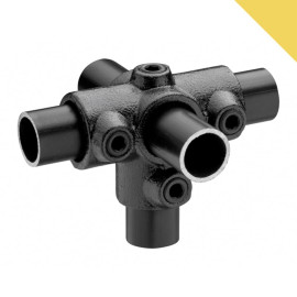 Buiskoppeling T-stuk met zij-opening Zwart - 33,7mm