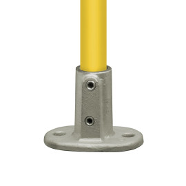 Buiskoppeling voetplaat ovaal - 33,7 mm