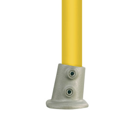 Buiskoppeling voetplaat ovaal variabele hoek - 33,7 mm