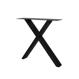 Stalen X-poot 10x4 cm Zwart