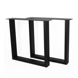 Stalen Onderstel U-poot Zwart 10x4 cm