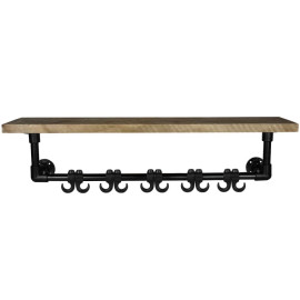 Steigerbuis Kapstok Zwart - Grijs Steigerhout 100cm