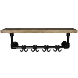 Steigerbuis Kapstok Zwart - Grijs Steigerhout 80cm