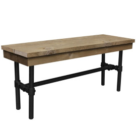 Steigerbuis Eettafel Bankje Zwart 40x170cm