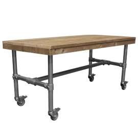 Steigerbuis Tafel op wielen 60x140cm