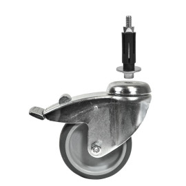Buiskoppeling Zwenkwiel met Rem 100mm met expander