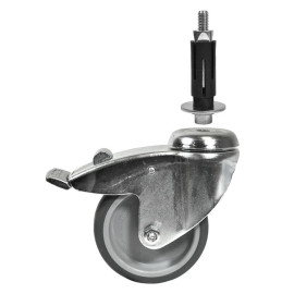 Buiskoppeling Zwenkwiel met Rem 100mm met expander