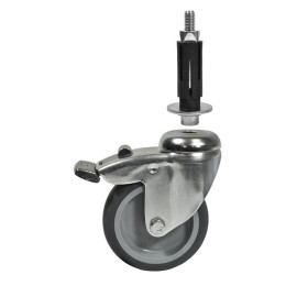 Buiskoppeling Zwenkwiel met Rem 75mm met expander