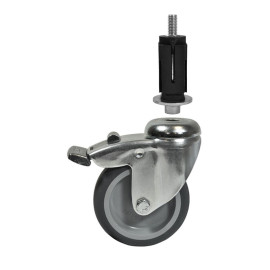 Buiskoppeling Zwenkwiel met Rem 75mm met expander