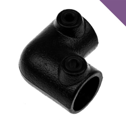 Buiskoppeling Kniestuk 90⁰ Zwart - 48,3mm