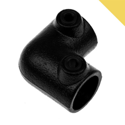 Buiskoppeling Kniestuk 90⁰ Zwart - 33,7mm