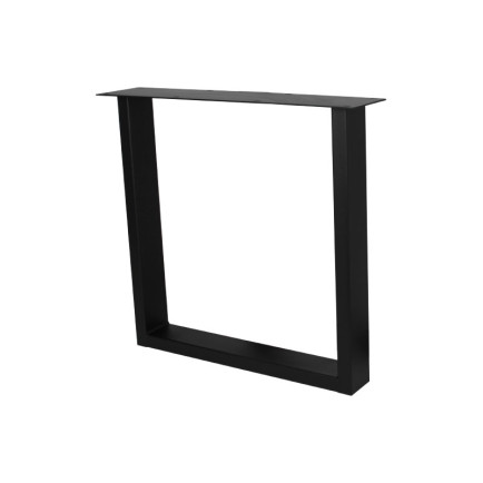 Stalen U-poot 10x4 cm Zwart