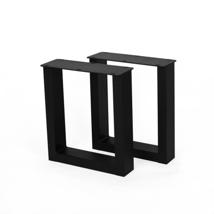 Stalen Onderstel U-poot Zwart 8x4 cm