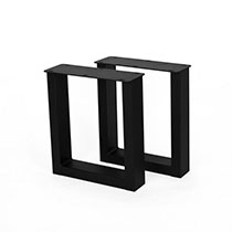 Stalen Onderstel U-poot Zwart 8x4 cm (set van 2)