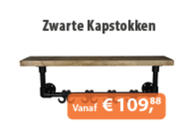 Zwarte Steigerbuis Kapstokken