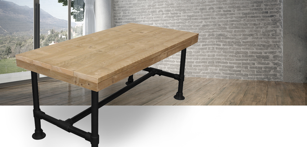 Zwarte steigerbuis tafels